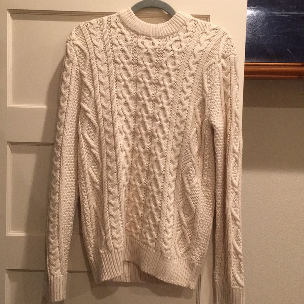 White Chain Link Sweater